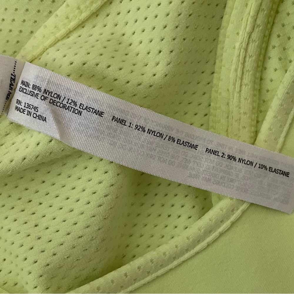 Lorna Jane Fluorescent Yellow Racerback Athletic Tank Top Size L - Picture 11 of 13